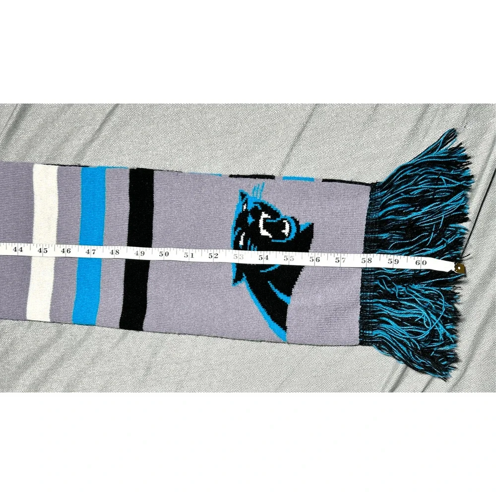 Carolina Panthers NFL Gray, Blue & Black Scarf